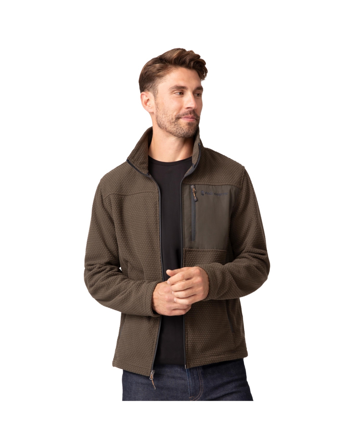 Free Country Men's Calabaza Ii Brick Fleece Jacket