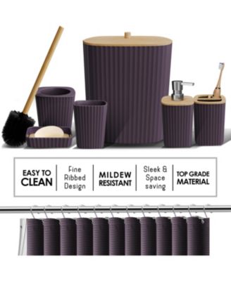 27 Piece Complete Bathroom, Vanity & Shower Accessories Set - Grey