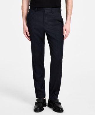 Men's Modern-Fit Wool Blend Suit Pants