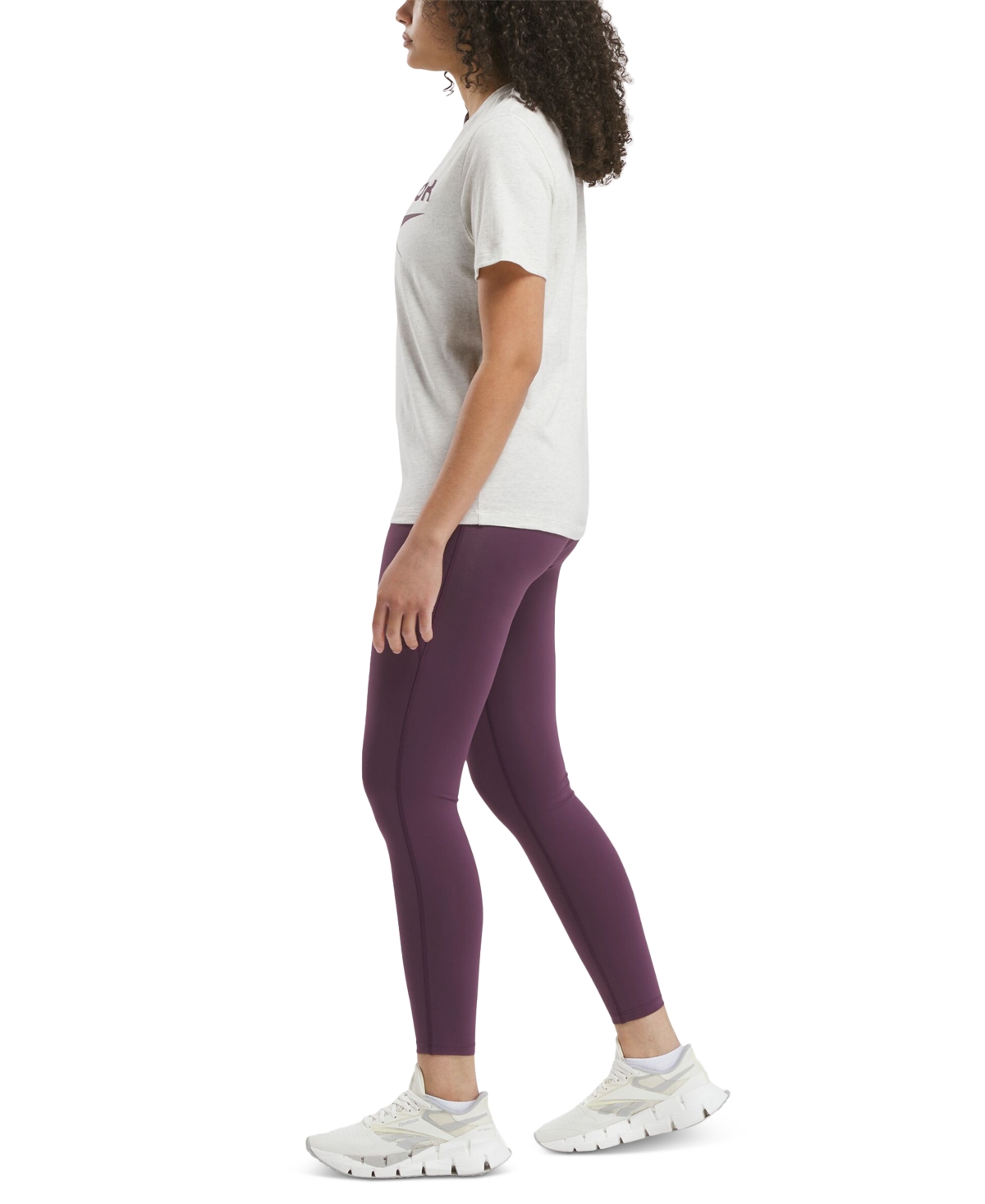 Reebok Women's Identity Cotton Big Logo T-Shirt -/ Dusk Purple