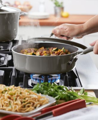 Cook + Create Aluminum Nonstick Saute Pan with Lid, 3 Quart