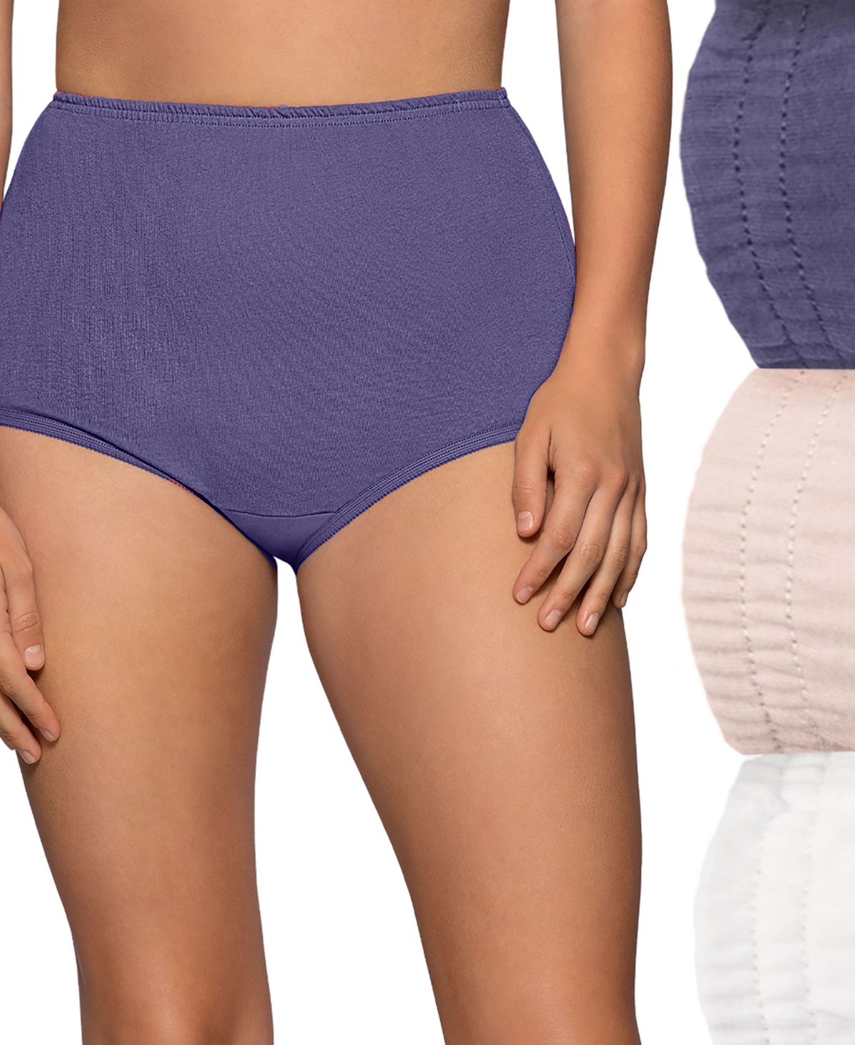 Vanity Fair Women's 3-Pk. Perfectly Yours Cotton Brief Underwear 15320 - Multi 1878