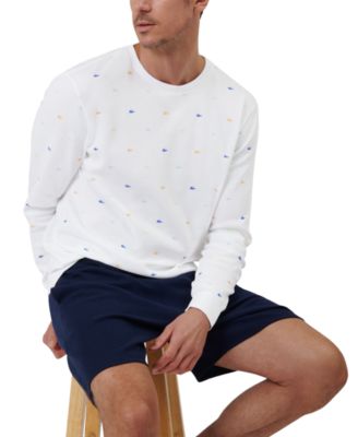 Men's All Over Crocodile Waffle-Knit Thermal Shirt