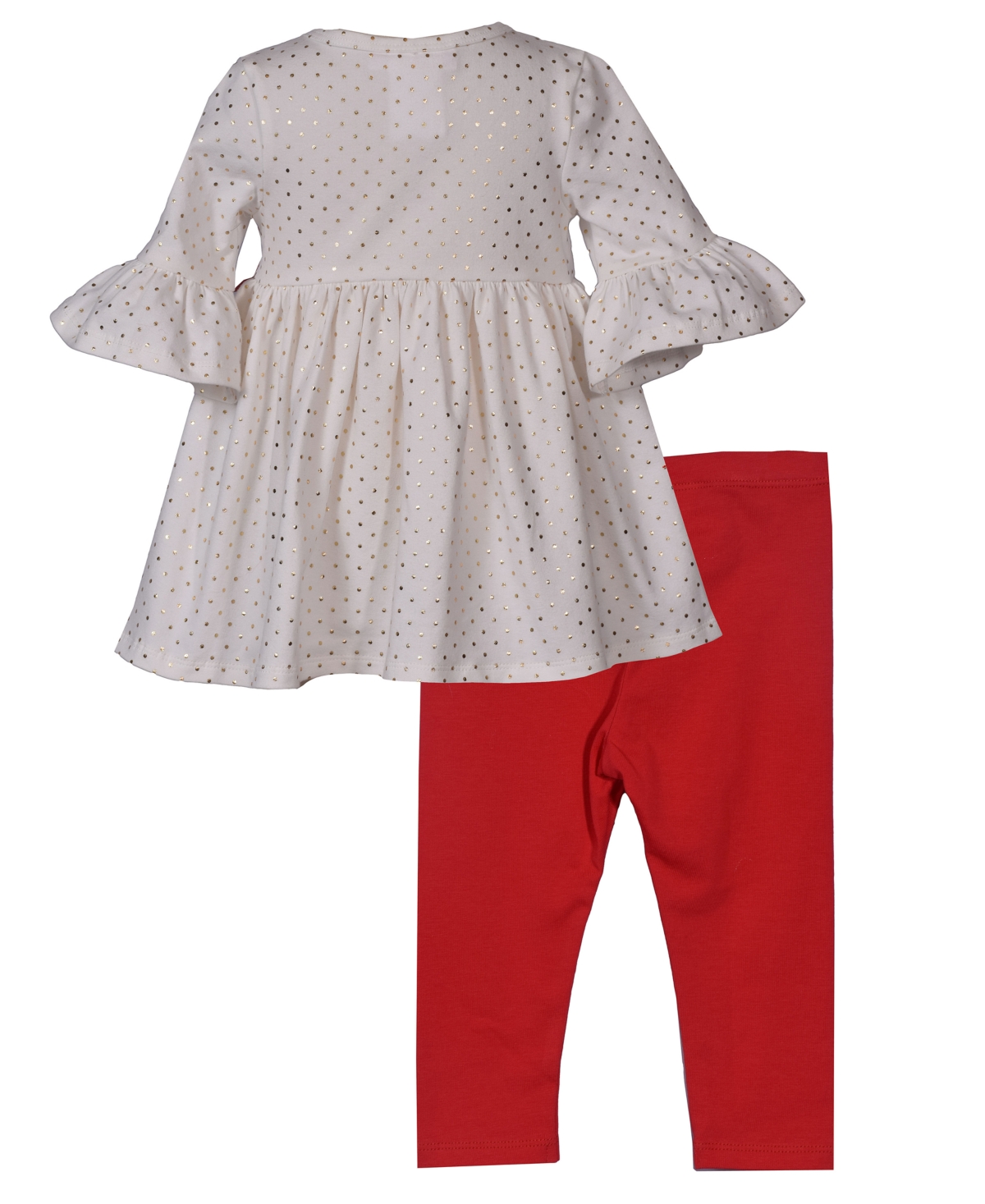 Bonnie Baby Baby Girls Three Quarter Bell Sleeve Knit Legging, 2-Piece Set