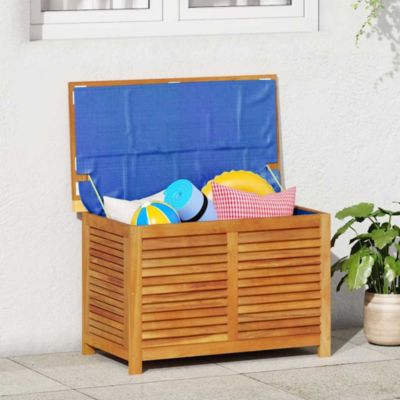 Garden Storage Box Natural Wood Solid Acacia Wood