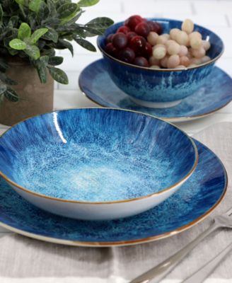 Double Bowl 16 Pc. Dinnerware Set, Service for 4