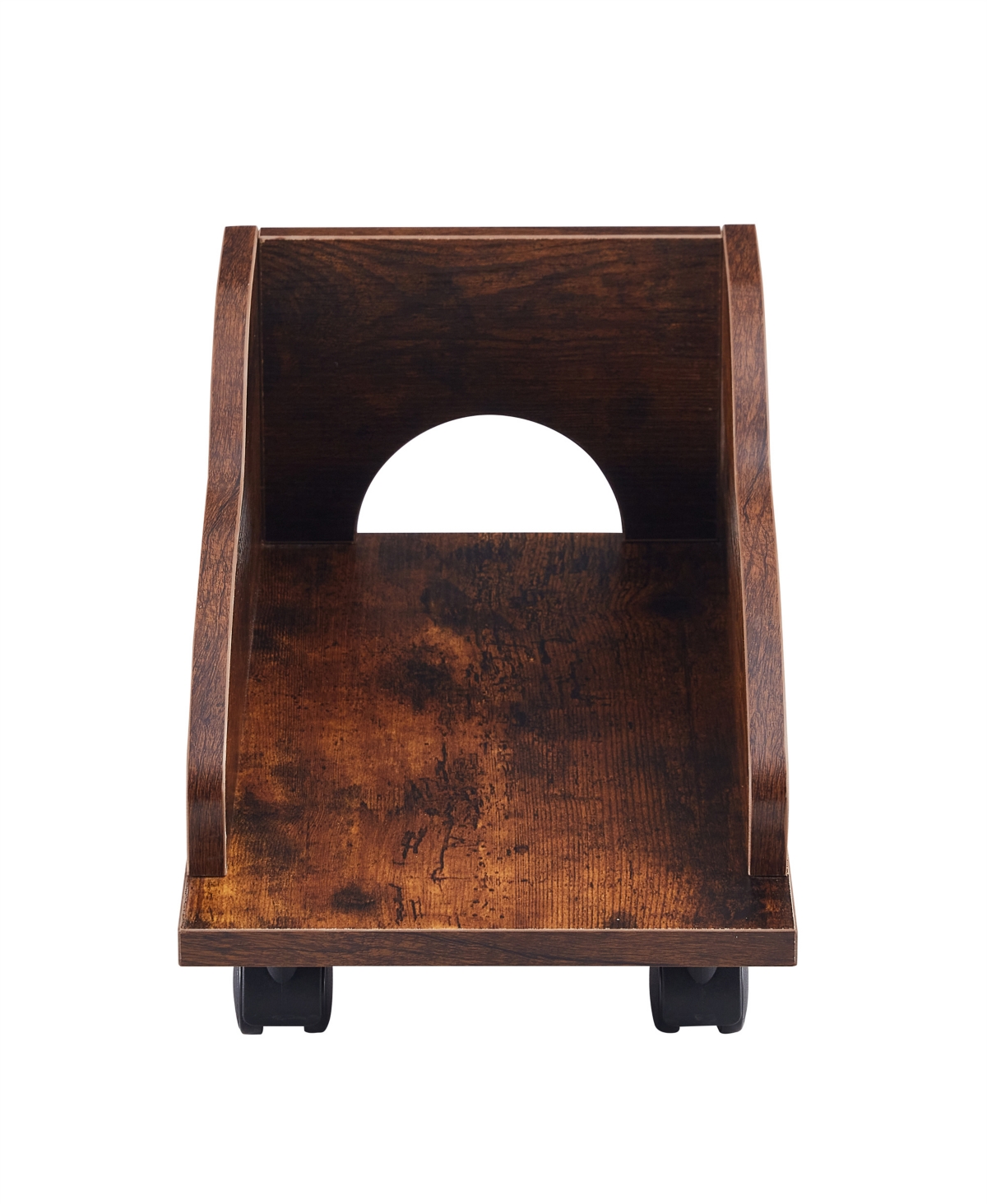 Slickblue D&N Solid Wood Computer Desk – Office Table with Pc Drawer, Storage Shelves, File Cabinet, Two Drawers, C-Tray, and Plant Shelf - Bro