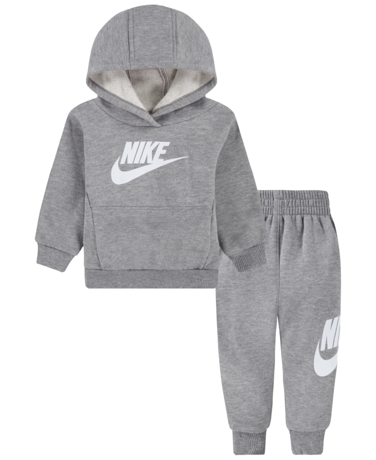 Nike Baby Boys Or Girls Club Fleece Hoodie And Pants, 2 Piece Set In Dark Grey