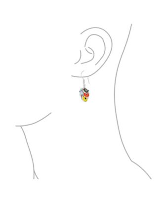 Spiritual Protection Round Multiple Cluster Evil Eye Charms Dangle Earrings Sterling Silver Fish Hook