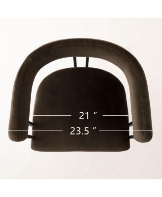 Velvet Counter Stool,Boasting Curved Frame Armrest Velvet Counter Stool with Three Legs(1PK)-Maison Boucle