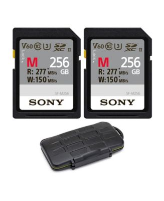Sony 256GB V60 UHS-II M-Series Memory Card (2-Pack) Bundle with