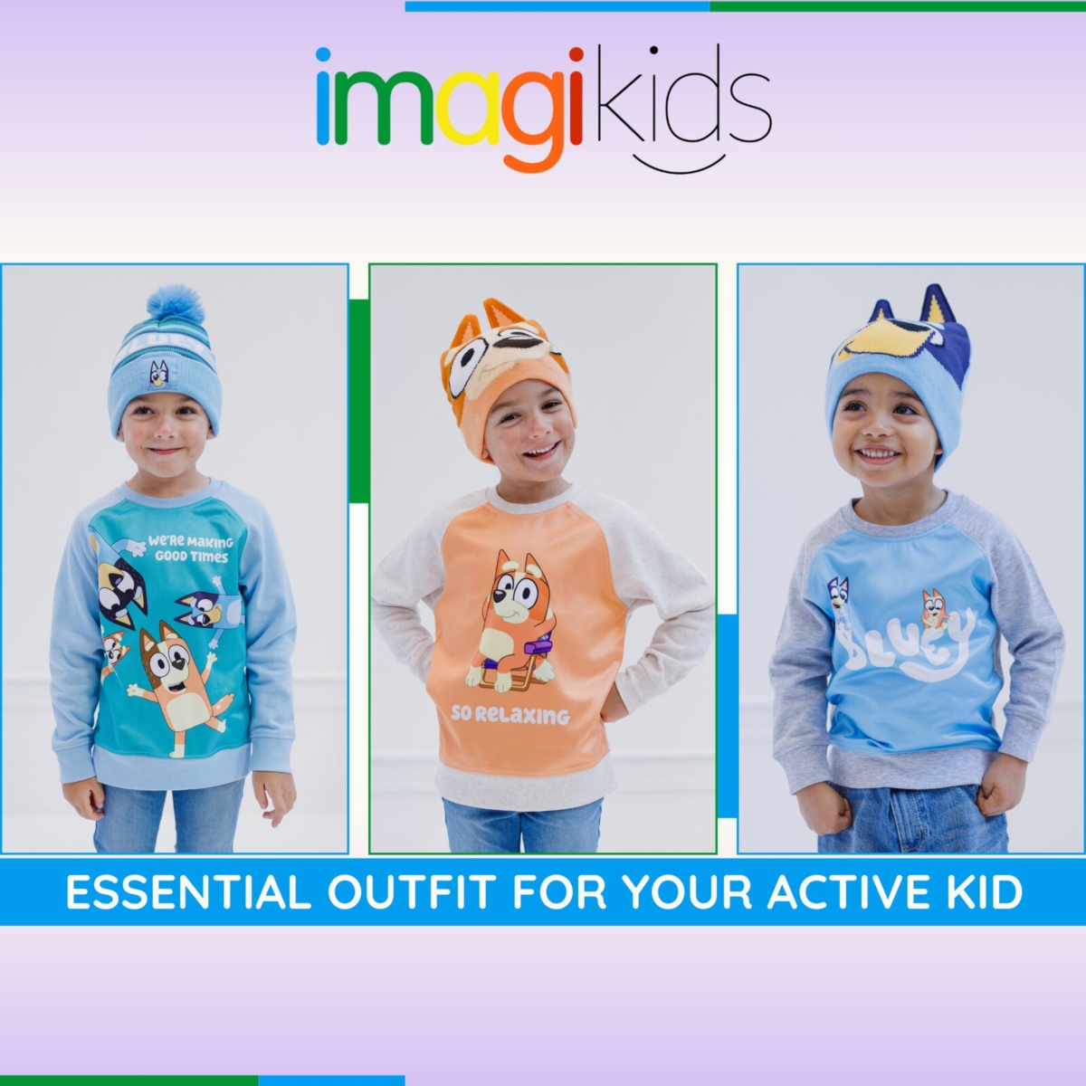 Toddler Boys Bingo Fleece Sweatshirt and Hat to - / bingo / bandit / chilli