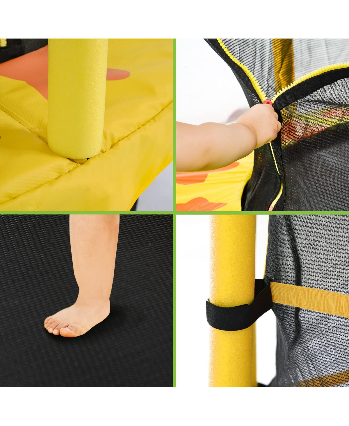 Slickblue Best Kids Trampoline with Safety Enclosure Net Fun and Secure Playtime