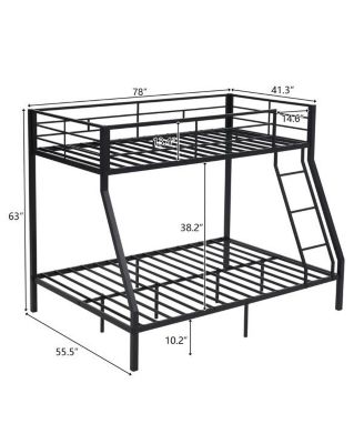 Twin Over Full Metal Bunk Bed – Sturdy Bunk for Kids, Teens, and Adults