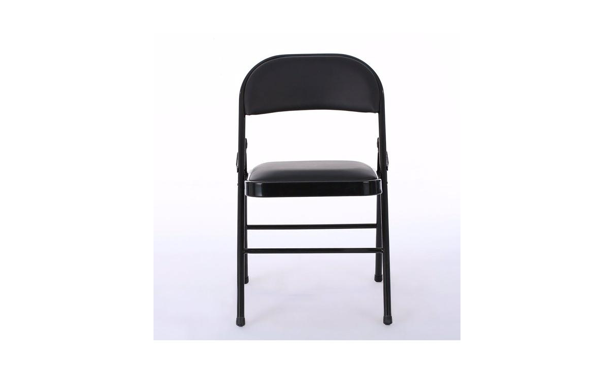 Slickblue 4pcs Elegant Foldable Iron & Pvc Chairs for Convention & Exhibition