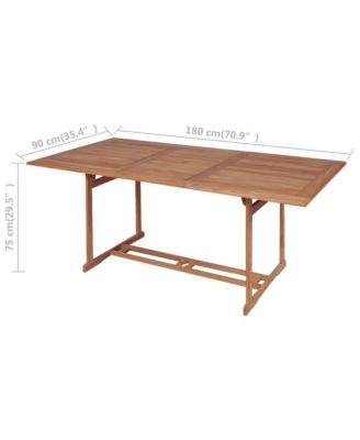 Patio Table 70.9"x35.4"x29.5" Solid Teak Wood