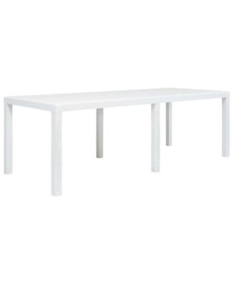 Garden Table White Plastic Large Lightweight Garden Table