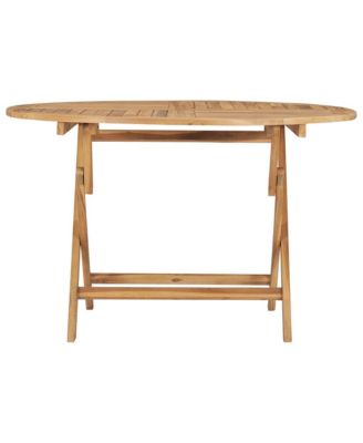 Folding Patio Table   47.2" Solid Teak Wood