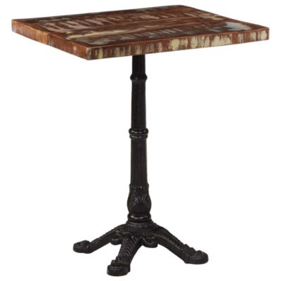 Bistro Table Multicolor Reclaimed wood, powder-coated cast iron