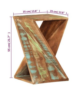 Side Table 13.8"x13.8"x21.7" Solid Wood Reclaimed