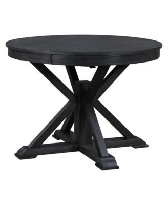 Retro Extendable Dining Table with 12-Inch Leaf for Functional Dining and Living Room Spaces