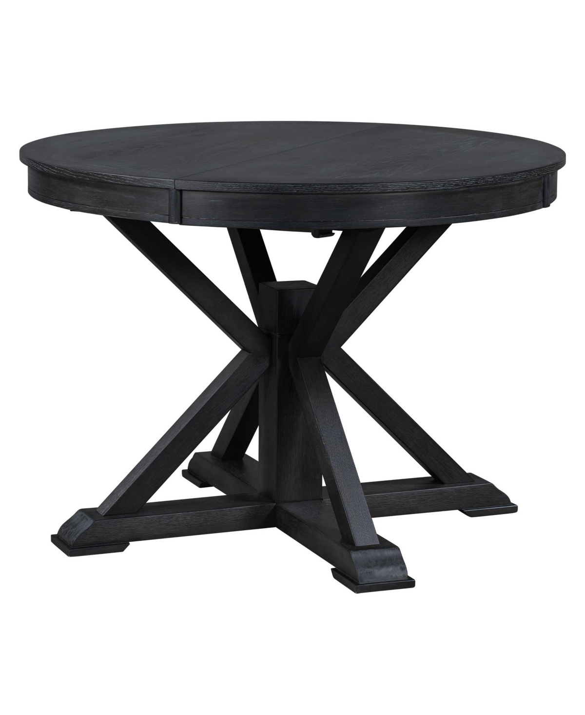 Slickblue Retro Extendable Dining Table with 12-Inch Leaf for Functional Dining and Living Room Spaces