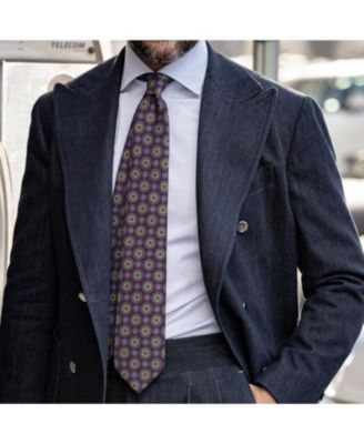La Vigna - Printed Wool & Silk Tie for Men
