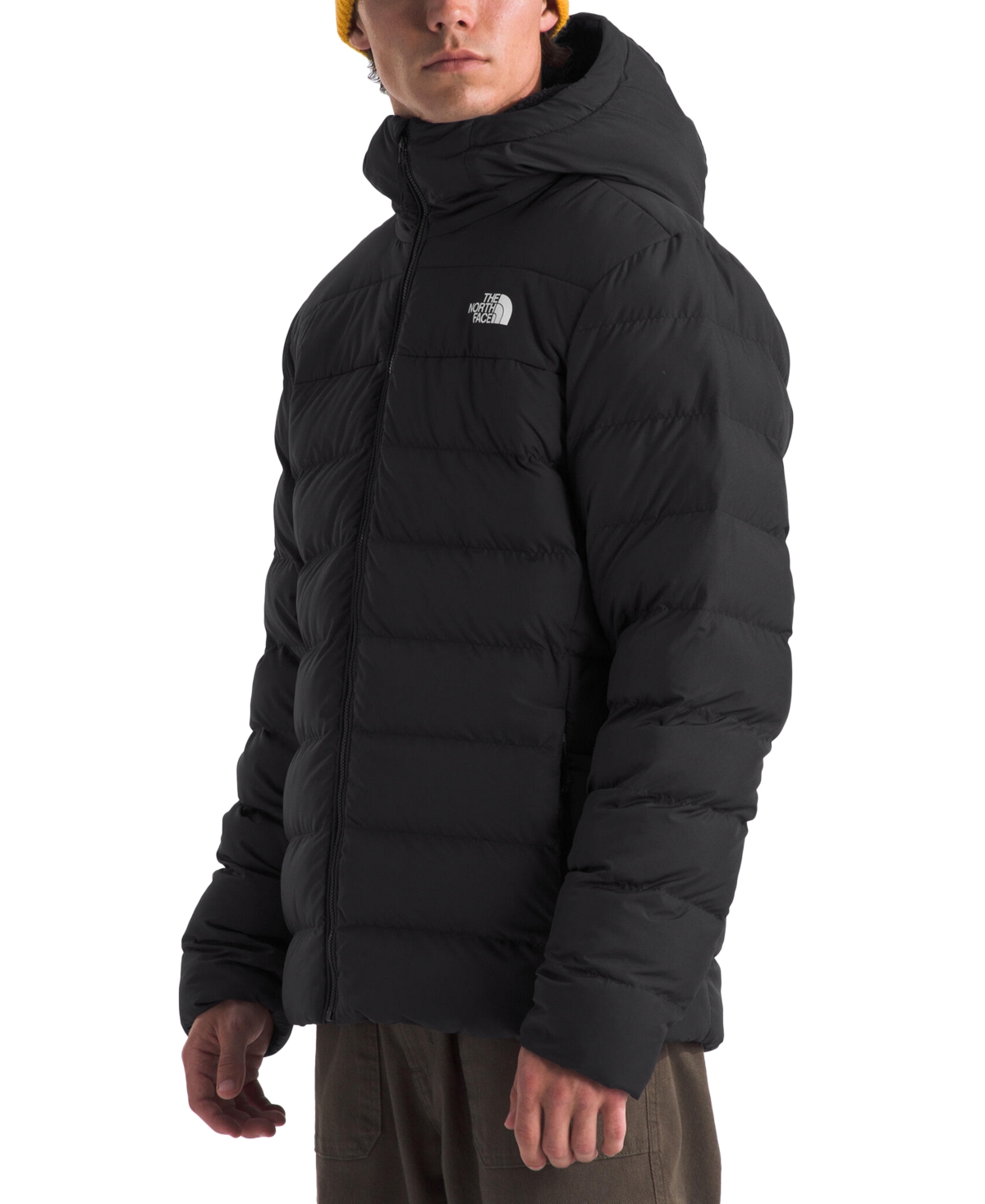 The North Face Men's Aconcagua 3 Sherpa Lined Full Zip Hoodie Puffer Jacket In Tnf Black