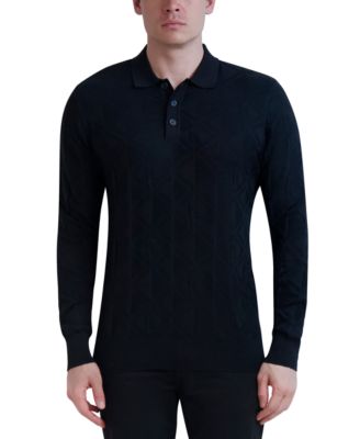 KARL LAGERFELD PARIS - Men's Embossed Sweater Polo