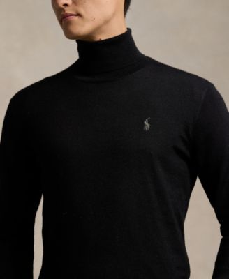 Men's Washable Wool Turtleneck Sweater