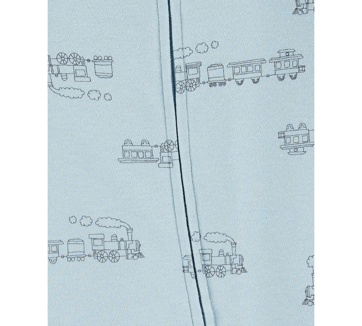 Carter's Baby Boys and Baby Girl 2-Way-Zip Cotton Sleep & Play Footed Pajamas -Train