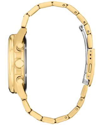 Eco-Drive Men's Chronograph Gold-Tone Stainless Steel Bracelet Watch 41mm
