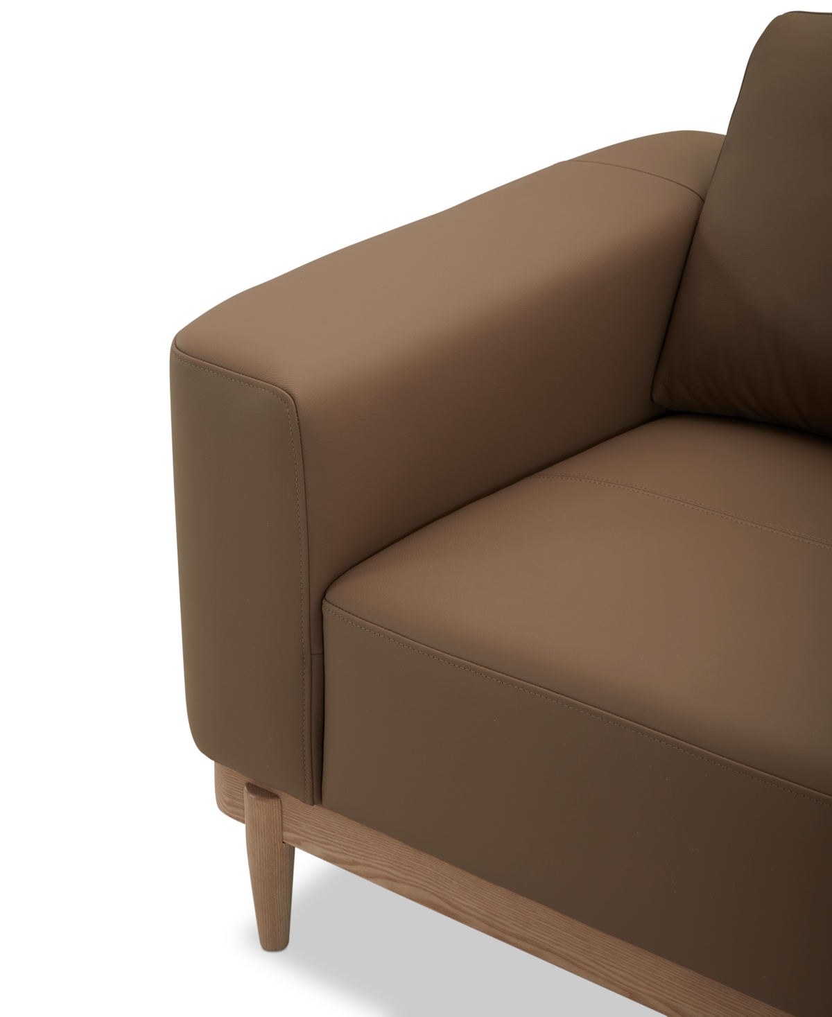 Macy's Jharli Leather Accent Chair, Created For  In Mocha
