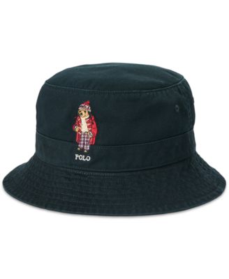 Men s Polo Bear Twill Bucket Hat