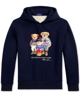 トップス POLO RALPH LAUREN Bear Family Foodie Polo Ralph Lauren Men's Polo Bear Family Fleece Hoodie - Macy's