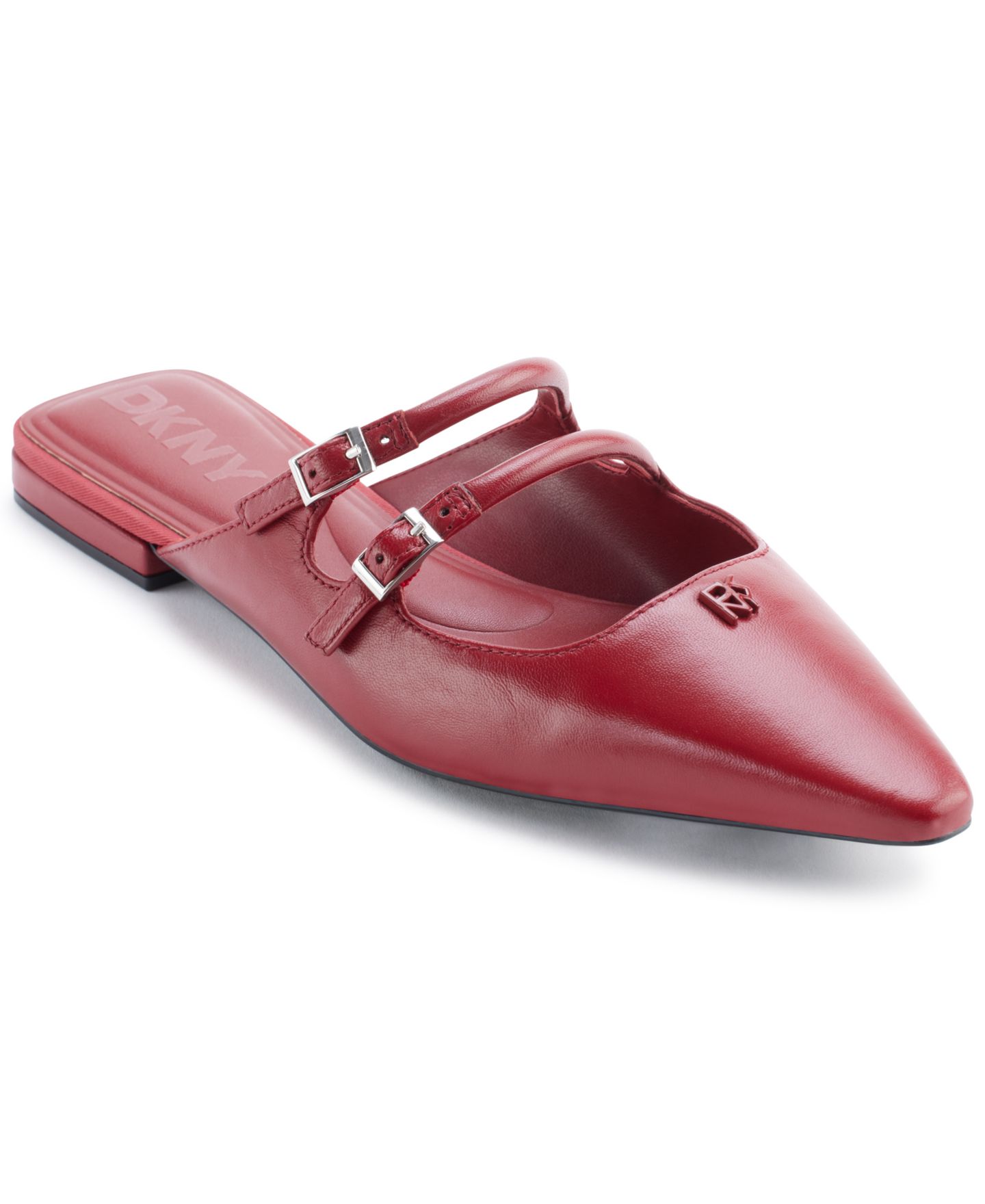 Женские сабо DKNY Cahana Slip-On Pointed Toe Mules, цвет: Рубиновый красный — фото 1