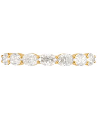 Diamond Oval Horizontal Seven Stone Band (1-1/20 ct. t.w.) in 14k Gold