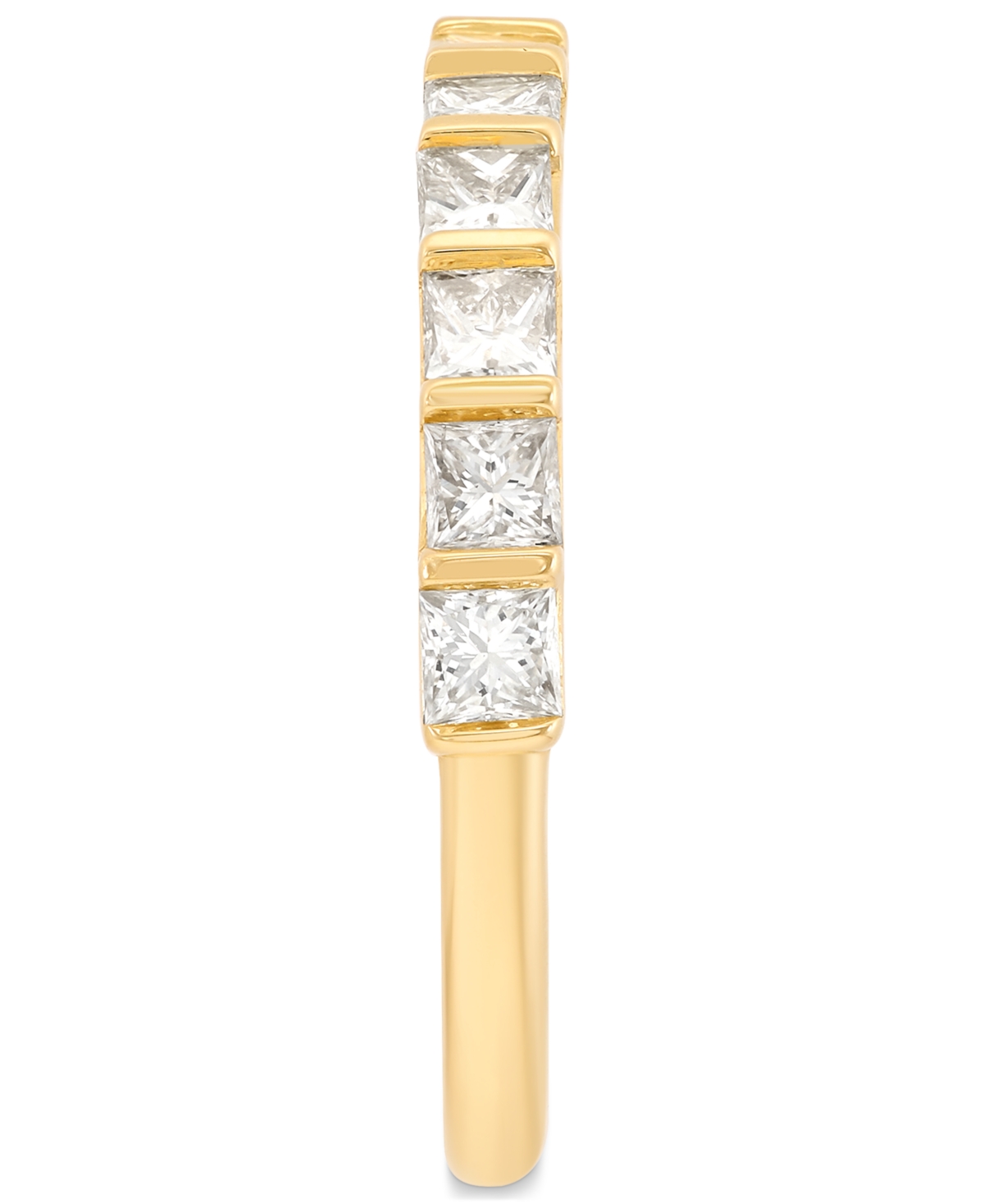 Macy's Diamond Princess Ten Stone Band (1 Ct. T.w.) In 14k Gold In Yellow Gold