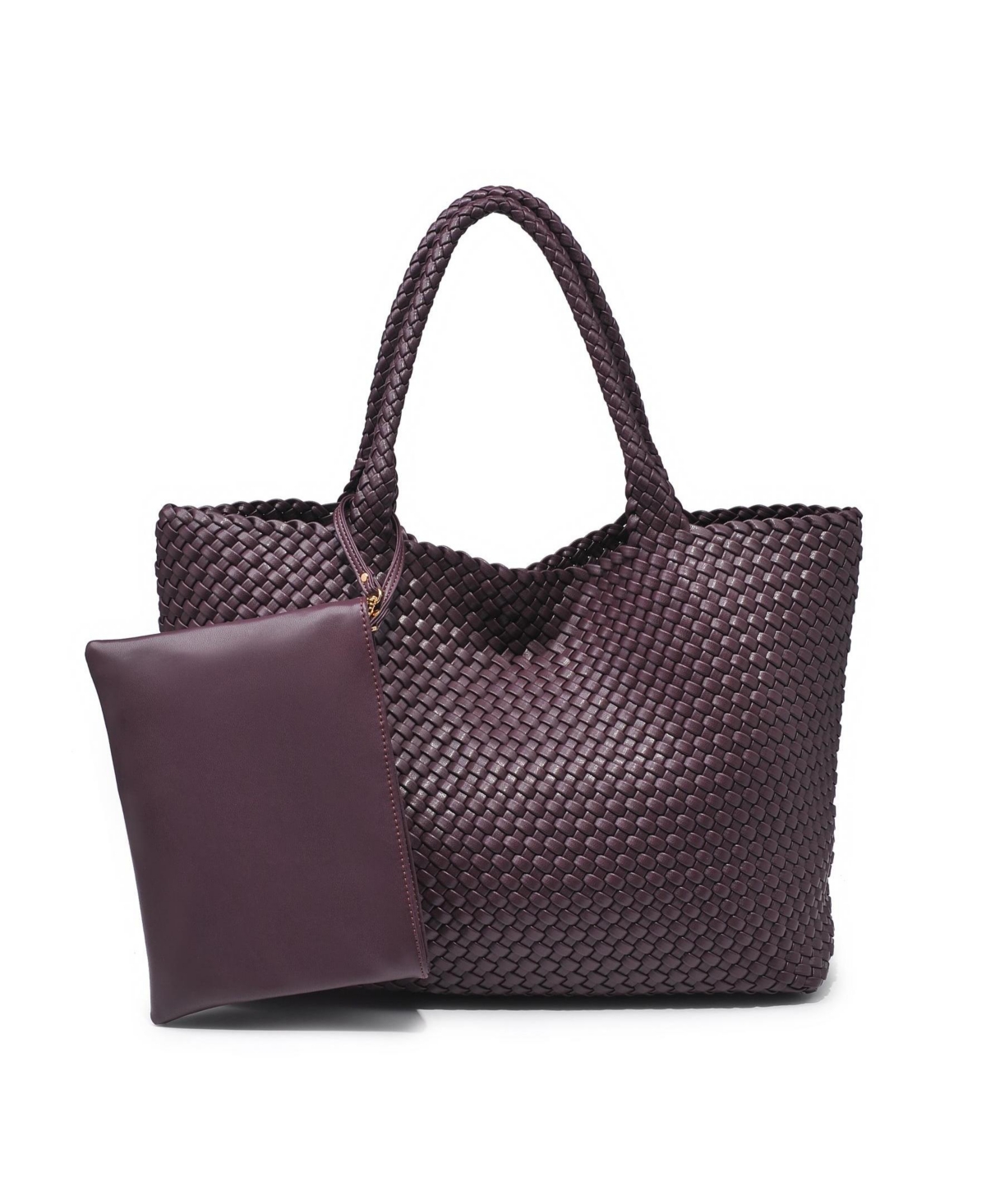 Moda Luxe Solana Woven Tote In Espresso