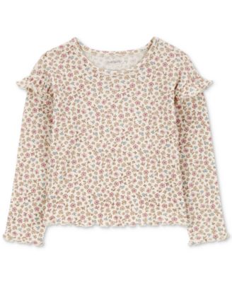 Carter's - Toddler Girls Floral-Print Thermal T-Shirt