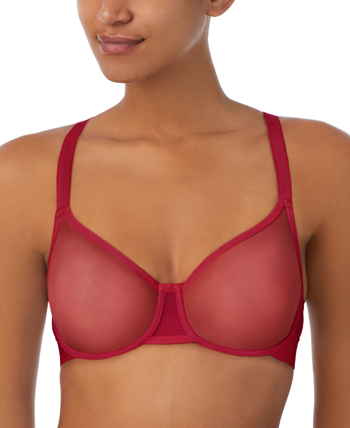 Women's Sheers Unlined Demi Bra, DK4085 - Lilas