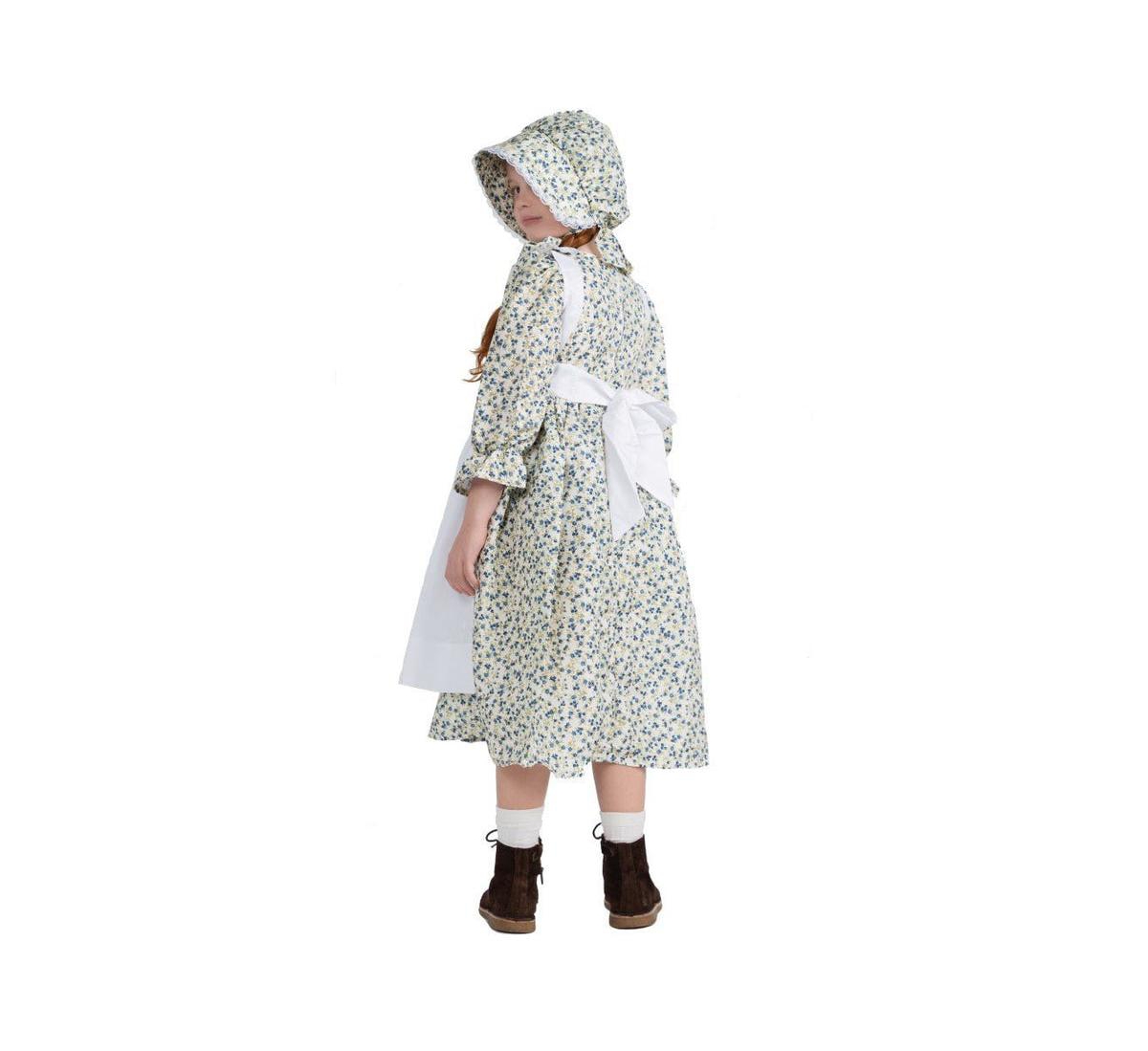 Dress Up America Pioneer Dress, Apron & Bonnet Costume Set - Toddlers Girls