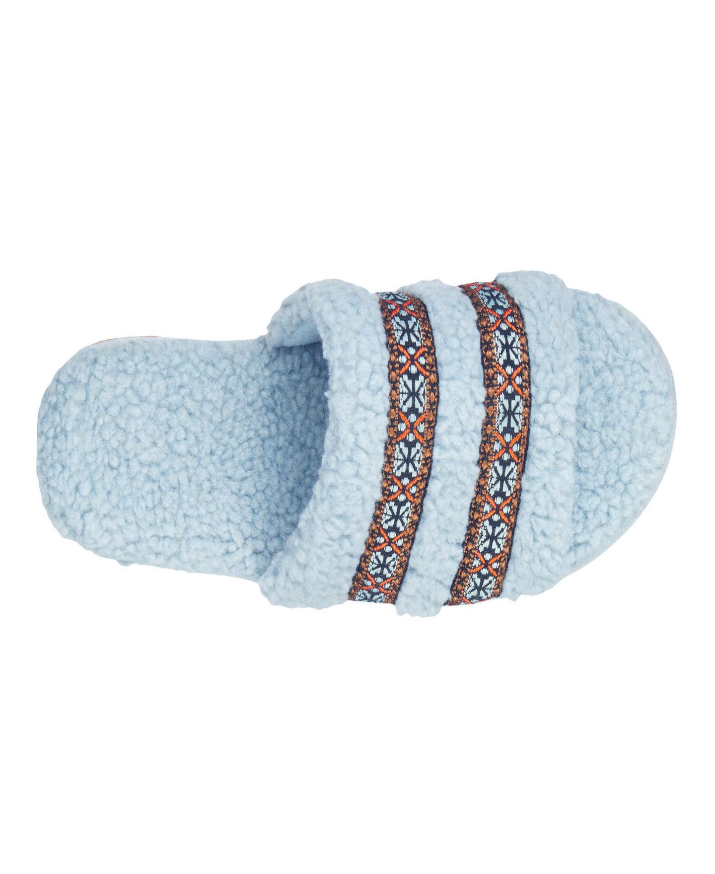 Женские тапочки Isotoner Signature Berber Slide Slippers, цвет: Синий туманный — фото 4