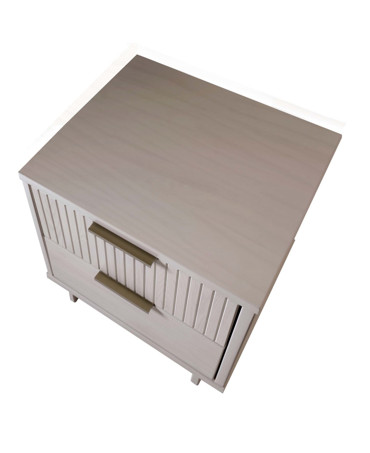 Manhattan Comfort 2-Piece Granville Solid Pine Wood 2-Drawer Nightstand Set
