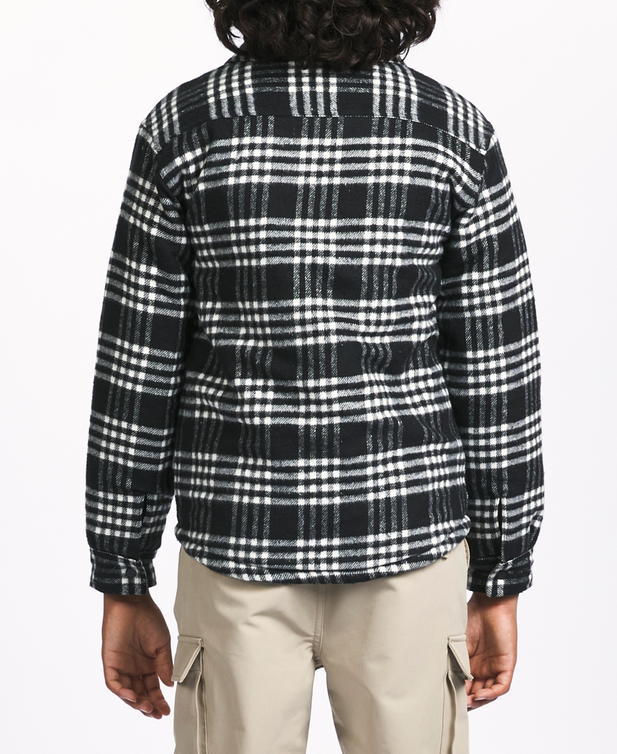 Sovereign Code Big Boys Plaid Coaches Jacket In Black
