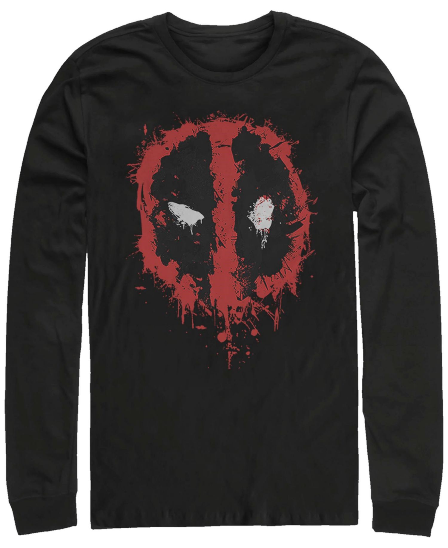 Men's Deadpool Splatter Icon Long Sleeve T-Shirt