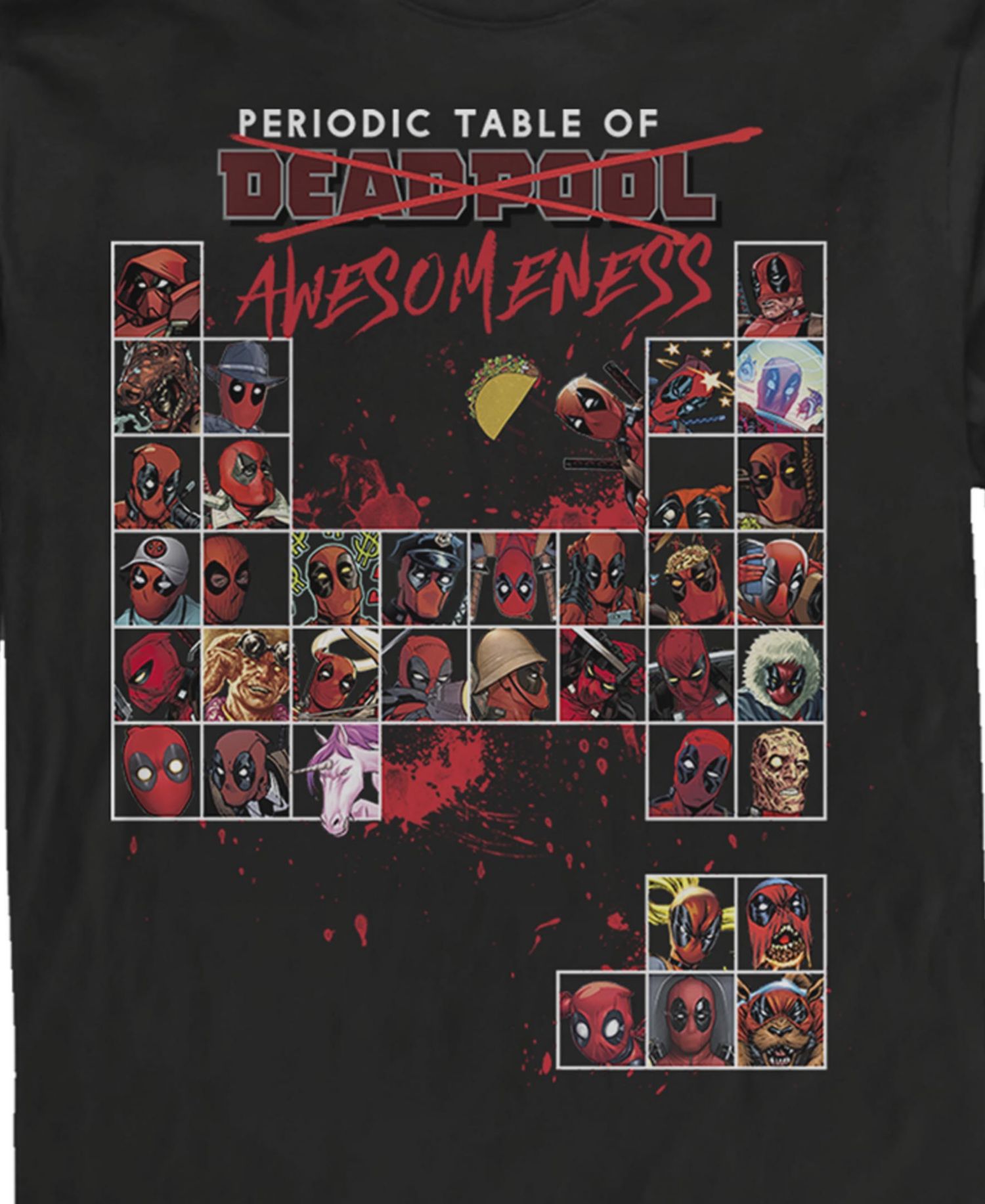 Men's Deadpool Periodic Long Sleeve T-Shirt