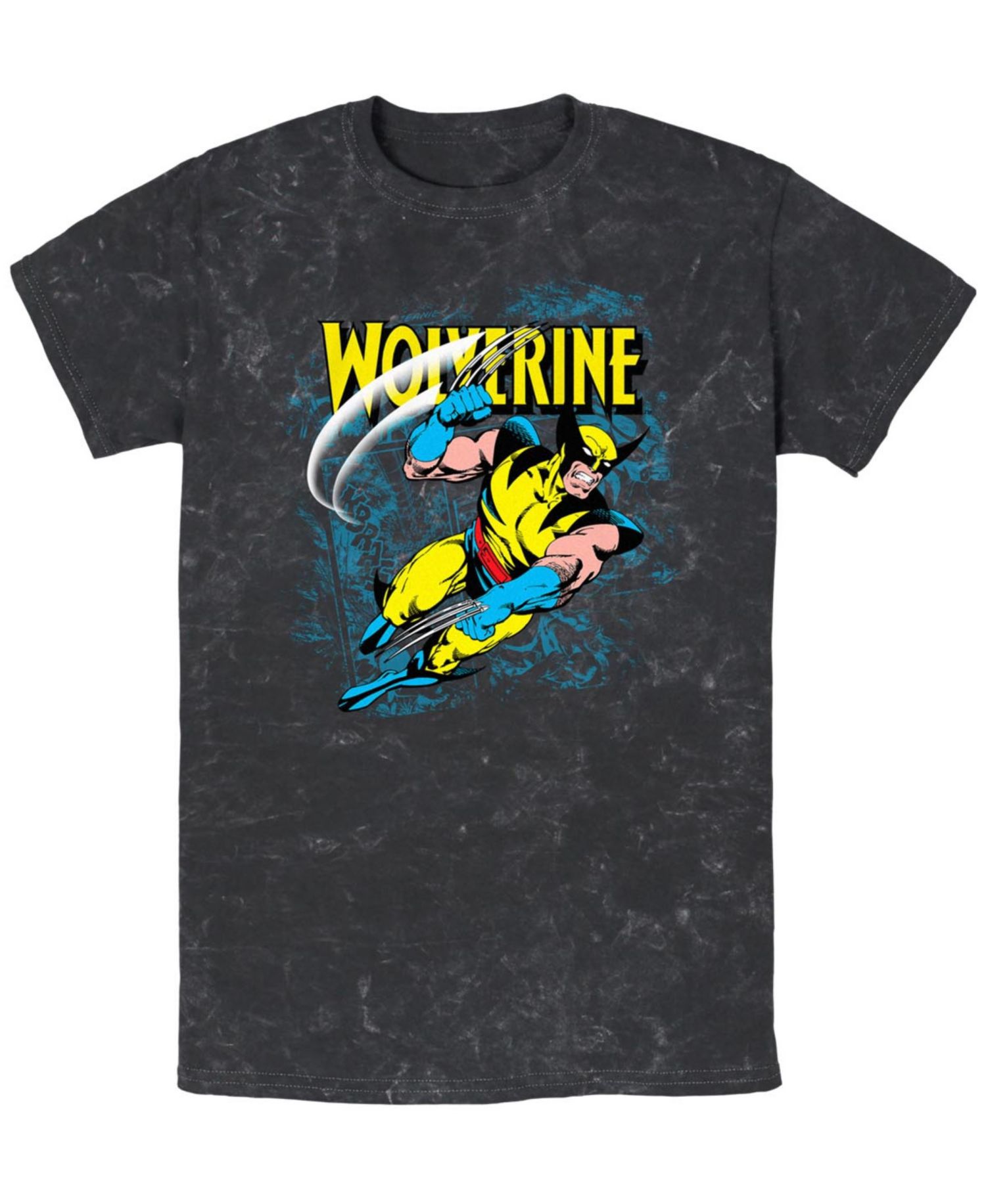 Men's Comic Wolf Short Sleeve Mineral Wash Tee