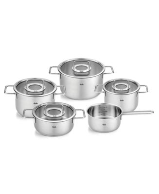 Fissler Pure Collection Stainless Steel 9 Piece Cookware Set with