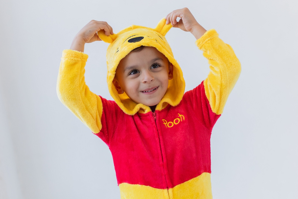 Toddler Boys Disney Tigger Eeyore Zip Up Cosplay Coverall Tail - Winnie the pooh